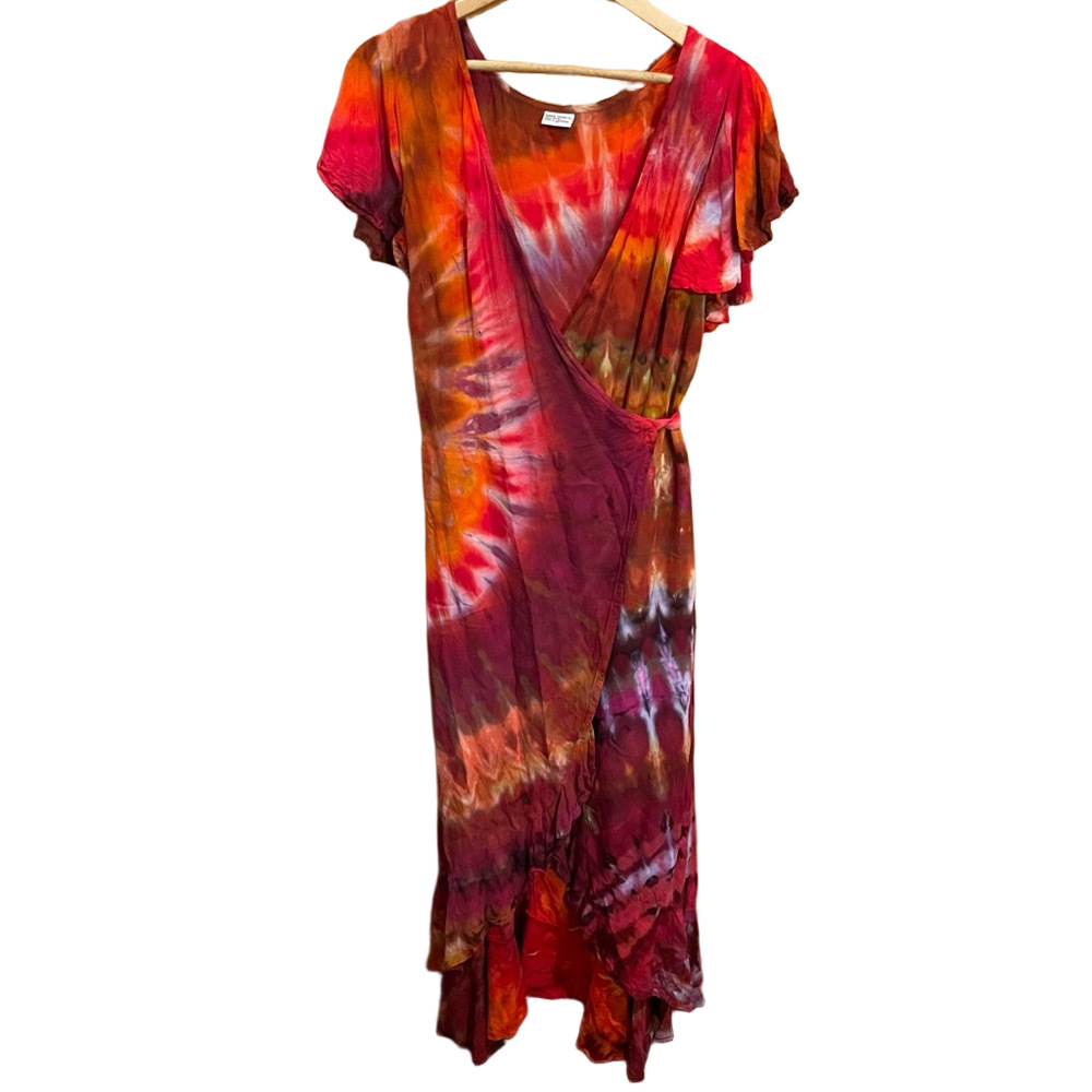 Tie-Dye Wrap Dress